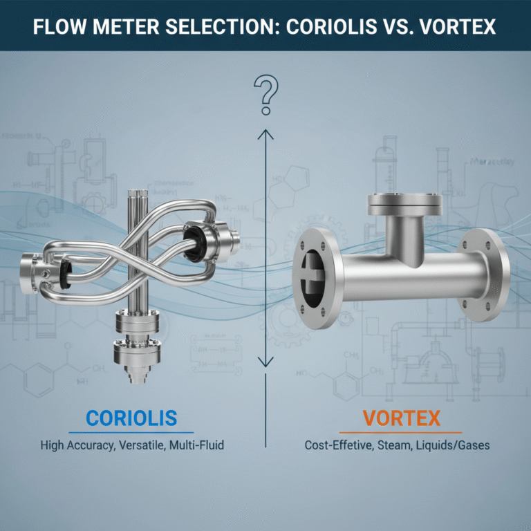 Mesuradors de cabal de Coriolis vs. Vortex